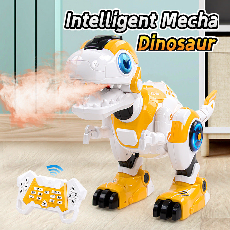 Load image into Gallery viewer, JJRC Smart RC Mecha Dinosaur for Kids, Remote Control Intelligent Robotic Dinosaur with Cool Mist Spray, Gesture Sensing, LED Lights & Music, Programmable STEM Dinosaur Toy
