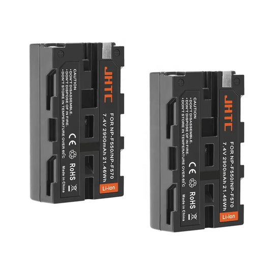 Artman NP-F550 Battery 7.4V and USB Charger 2900mah For Sony NP-F970 F750 F550 Yongnuo YN300III YN360III Godox LED Video Light ,Monitor, Camera Slider Batteries (2Battry1 Charger Set)