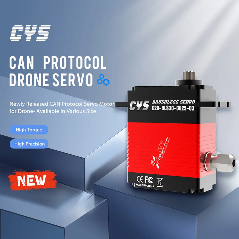 Load image into Gallery viewer, C20-BLS30-0025-03 25KG Full Metal Brushless Servo Motor with CAN Protocol, Waterproof Steel Gear Bus for Drones & RC Plane, 1 Pack(Direct Factory Sale)