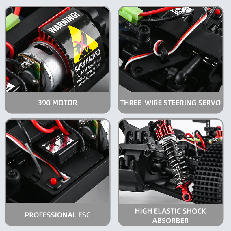 Load image into Gallery viewer, GUOKAI 1/16 The large tire High-speed Remote control Off-Road Vehicle, Adopts Four-Drive Force with Brushed Motor, Strong Power easy to deal with Various Terrains