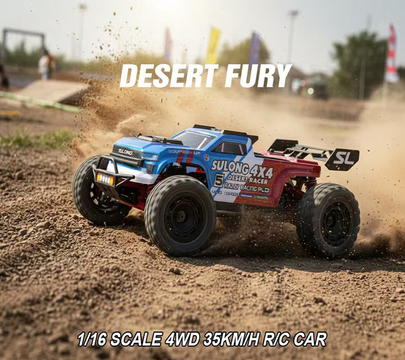 Load image into Gallery viewer, SULONG 1/16 Scale 4WD Hight Speed Remote Control Car With All-Metal Differential Gear, 35KM/H Top Speed, Variable Speed Control & Metal Shock Absorbers