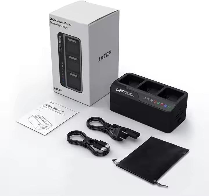 Load image into Gallery viewer, 200W Mavic 3 Battery Charging Hub Fast and Efficient Solution for DJI Mavic 3/Pro/Classic/Enterprise/Thermal Drone Controller, Mavic 3 Battery Charger