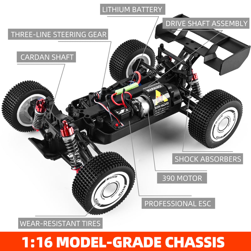 Load image into Gallery viewer, GUOKAI 1/16 The large tire High-speed Remote control Off-Road Vehicle, Adopts Four-Drive Force with Brushed Motor, Strong Power easy to deal with Various Terrains