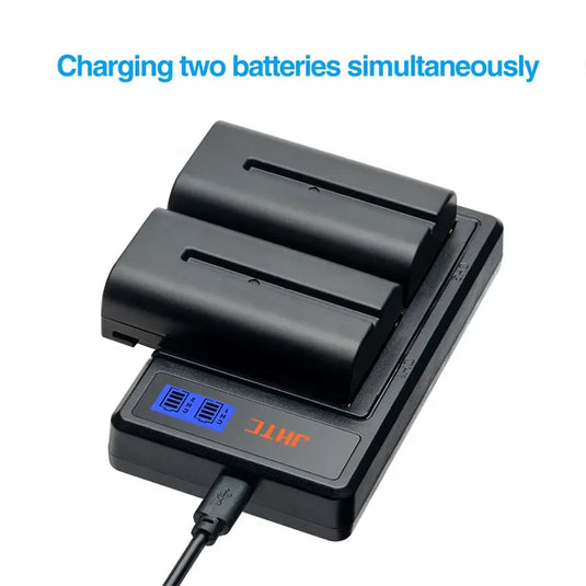 Artman NP-F550 Battery 7.4V and USB Charger 2900mah For Sony NP-F970 F750 F550 Yongnuo YN300III YN360III Godox LED Video Light ,Monitor, Camera Slider Batteries (2Battry1 Charger Set)