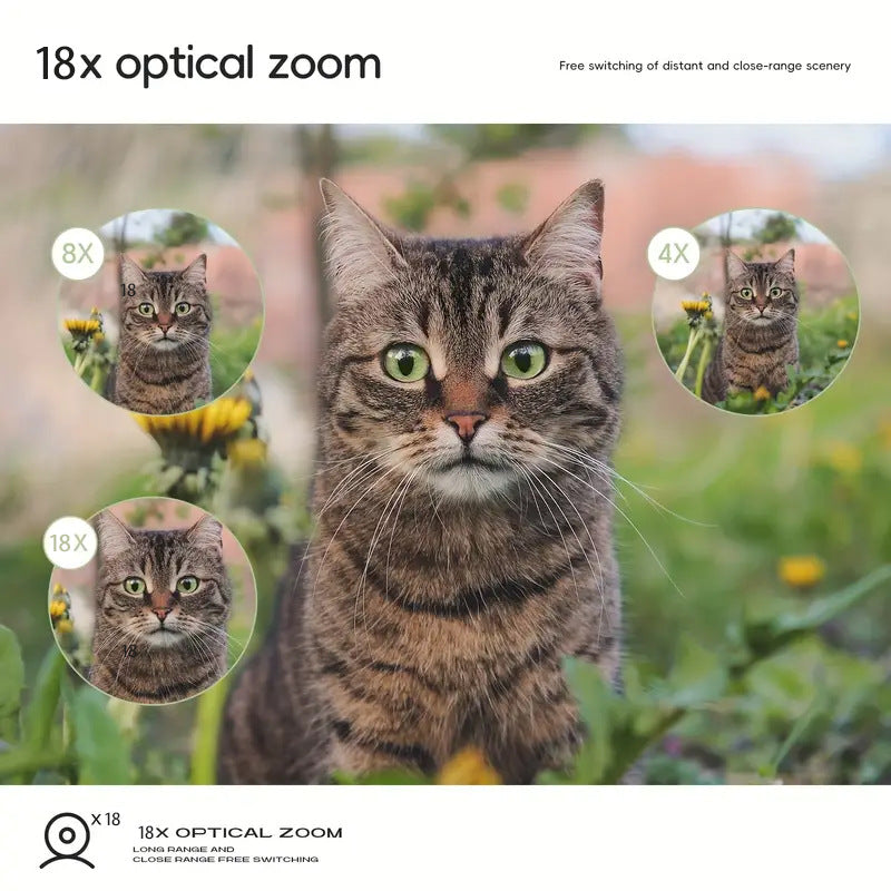 Load image into Gallery viewer, 4K digital camera, 64MP, 18x optical zoom, Vlog camera, excellent for beginner photographers, portable travel camera kit, making it an ideal photography gift.