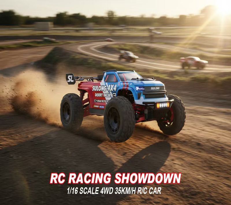 Load image into Gallery viewer, SULONG 1/16 Scale 4WD Hight Speed Remote Control Car With All-Metal Differential Gear, 35KM/H Top Speed, Variable Speed Control & Metal Shock Absorbers