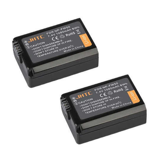 NP-FW50 7.4V Digital Battery Charger Kit 1080mAh Compatible With Sony A6000 A6400 A6300 A6500 A7 A7II A7RII A7SII A7S A7S2 A7R NPFW50 Cameras Batteries