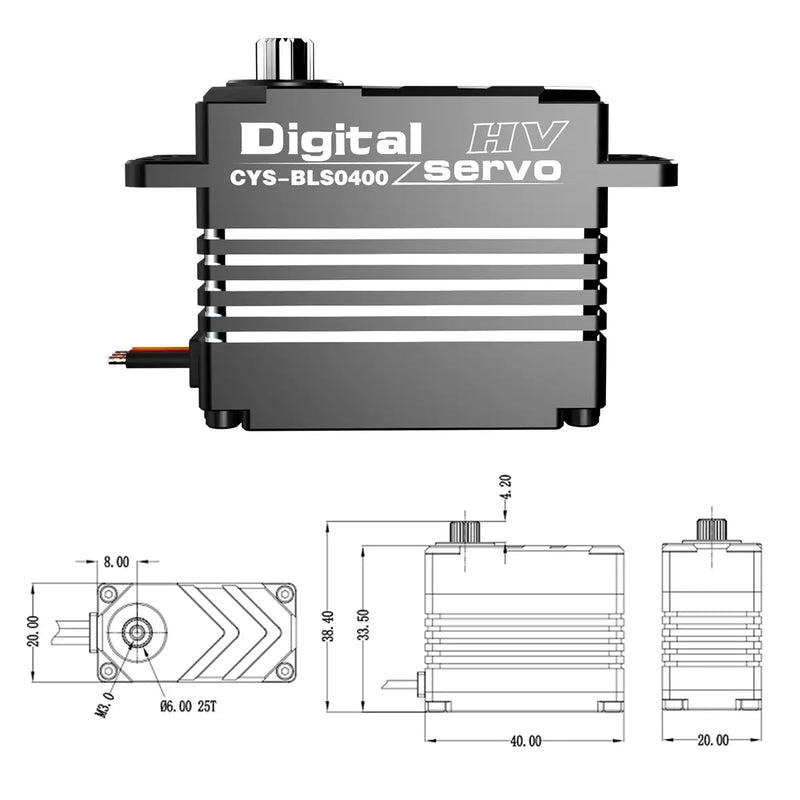 Load image into Gallery viewer, BLS0400 Brushless RC Servo with Steel Rotor, 50kg·cm High Torque for RC Boat & Car,1 Pack(Direct Factory Sale)