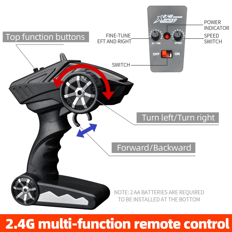 Load image into Gallery viewer, GUOKAI 1/16 The large tire High-speed Remote control Off-Road Vehicle, Adopts Four-Drive Force with Brushed Motor, Strong Power easy to deal with Various Terrains