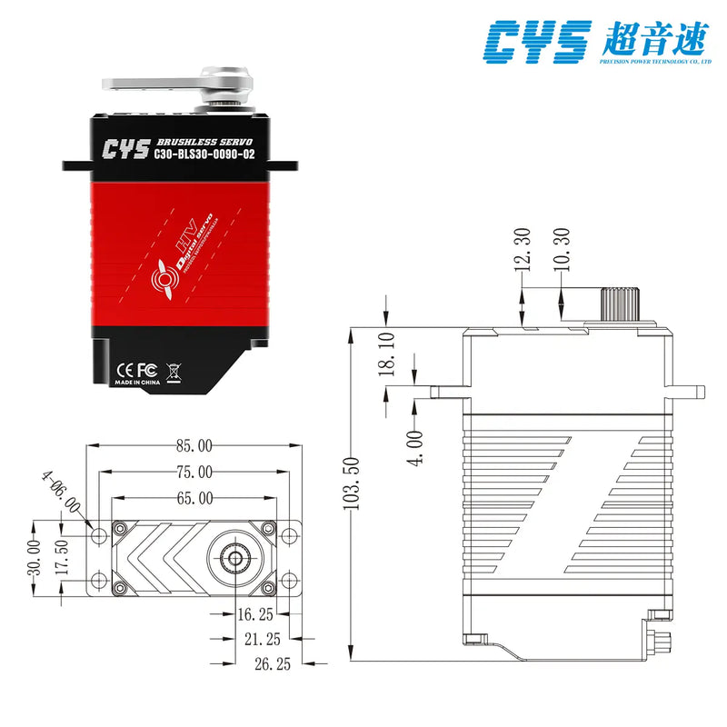 Load image into Gallery viewer, C30-BLS30-0090-02 90Kgf.cm Brushless Servo Motor with CAN open for Industrial UAVs & Automation, 1 Pack(Direct Factory Sale)