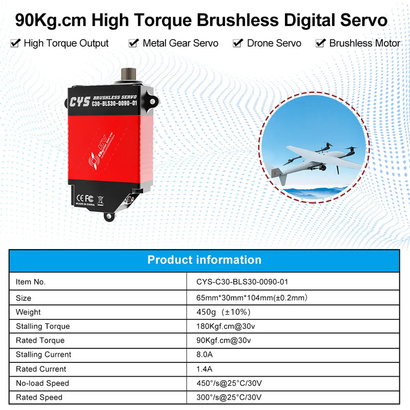 Load image into Gallery viewer, C20-BLS30-0090-01 Brushless Digital Servo, 25kg·cm High Torque CAN Bus Waterproof for Industrial Drones, 1 Pack(Direct Factory Sale)