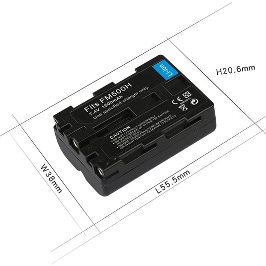 NP-FM500H 7.4V Digital Battery 1500mAh For SONY A58 A65 A77 A450 A550 A560 A580 A900 A200 A300 A350 A700 A850 F717 FM500H Camera Batteries