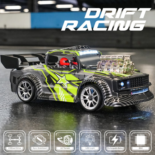 GUOKAI  Drift racing car 50KM/H High Speed 4 Wheel Drive Gyro Stabilized All Terrain with Led Light