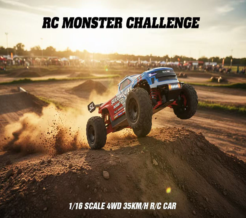 Load image into Gallery viewer, SULONG 1/16 Scale 4WD Hight Speed Remote Control Car With All-Metal Differential Gear, 35KM/H Top Speed, Variable Speed Control & Metal Shock Absorbers