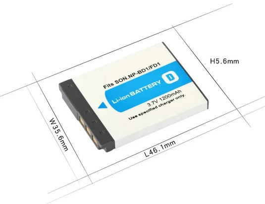 1~2Pack NP-BD1 NP-FD1 3.7V Battery Replacement 1200mAh For Sony Camera DSC-T2 DSC-G3 DSC-T70 DSC-T75 DSC-T77 DSC-T200 T300 T500 Digital Batteries