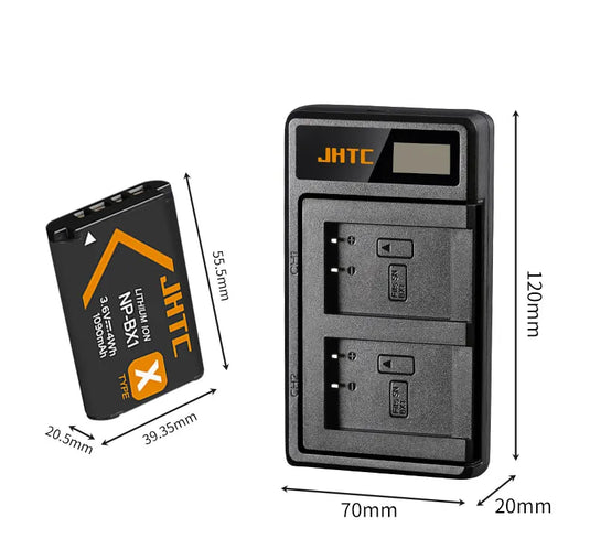 NP-BX1 Battery & Charger 3.6V 1090mAh For Sony DSC RX1 RX100 AS100V M3 M2 HX300 HX400 HX50 HX60,1Kit