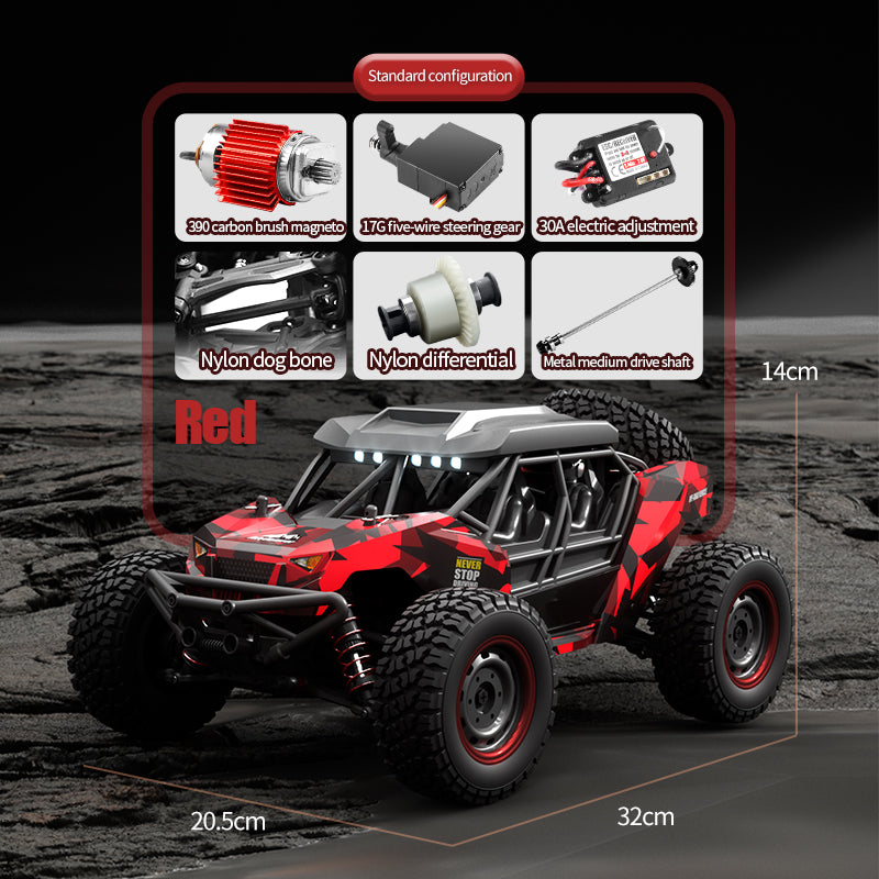 Load image into Gallery viewer, JJRC Remote 2.4G control high-speed car Pull off-road vehicles with LED highlight headlight Carbon brush magneto Strong power output