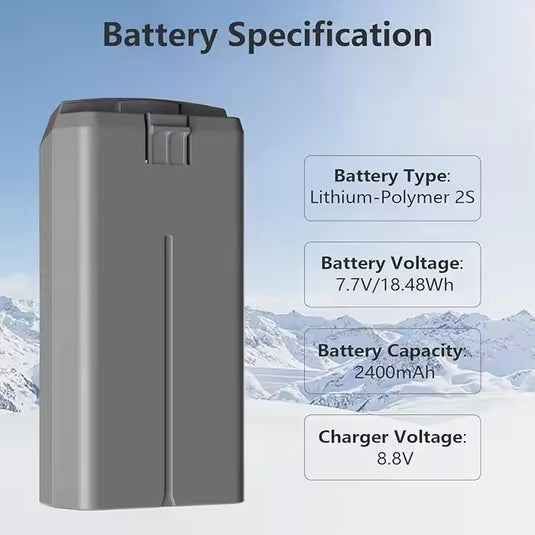 7.7V Mini 2 Drone Akku Lithium Polymer Battery Replacement 2400 mAh for DJI Mini 2 SE Drone Battery
