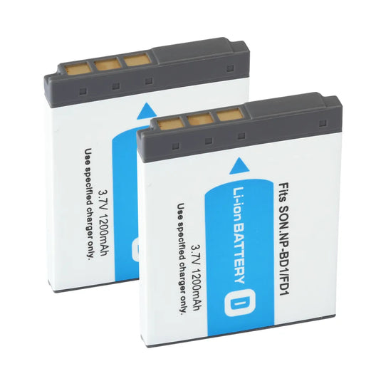 1~2Pack NP-BD1 NP-FD1 3.7V Battery Replacement 1200mAh For Sony Camera DSC-T2 DSC-G3 DSC-T70 DSC-T75 DSC-T77 DSC-T200 T300 T500 Digital Batteries