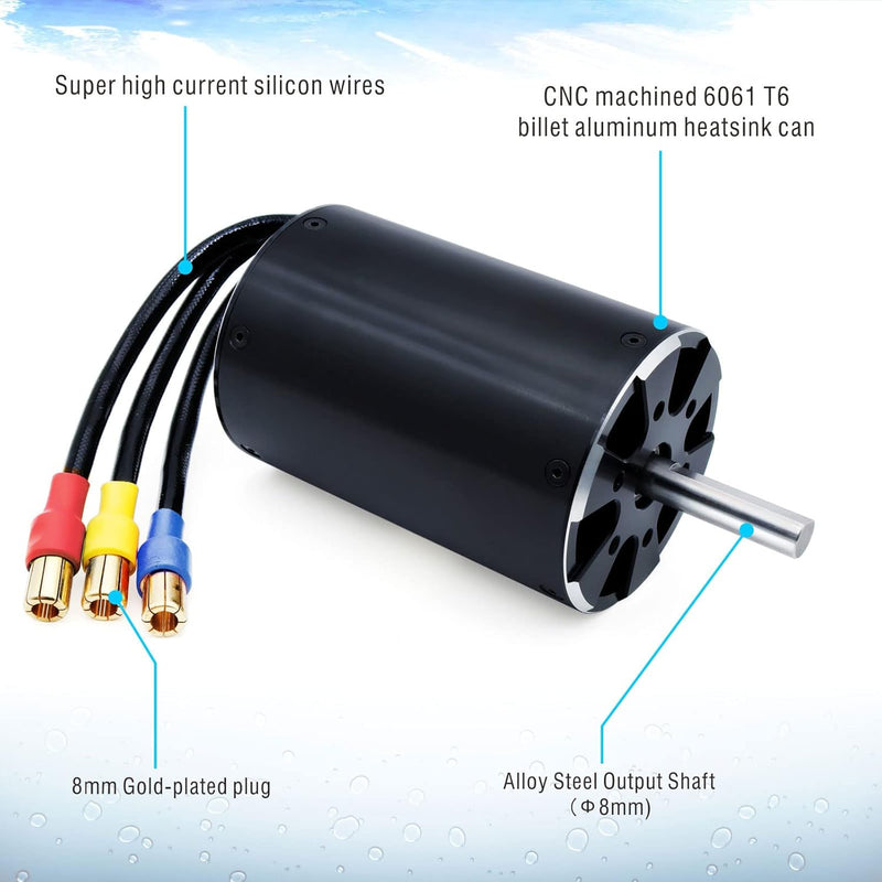 Load image into Gallery viewer, 5682 Brushless Rc Boat Motor, Surpass Hobby 910KV Brushless Motor with Cooling Set for RC Boat
