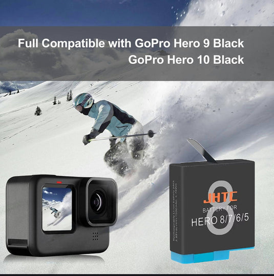 3.7V Gopro Hero 9 Battery 1220mAh Replacement Battery Fit For Gopro Hero 5 6 7 8 Camera Spare Battery Accessories Full Decoded ,1pcs