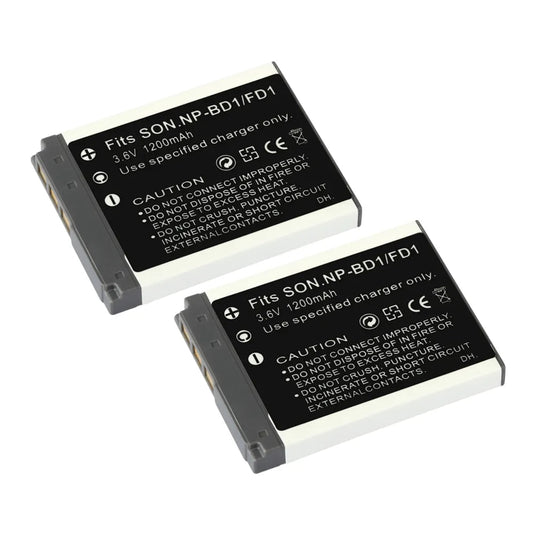 1~2Pack NP-BD1 NP-FD1 3.7V Battery Replacement 1200mAh For Sony Camera DSC-T2 DSC-G3 DSC-T70 DSC-T75 DSC-T77 DSC-T200 T300 T500 Digital Batteries