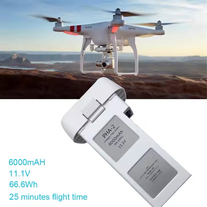 Load image into Gallery viewer, 11.1V Phantom 2 Drone Accessory 6000mAh Fit for DJI Phantom 2 Drone Professional Advanced Standard 4K