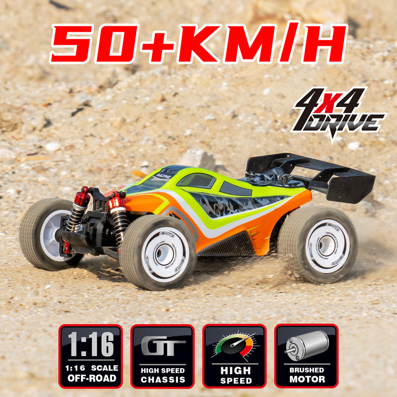 Load image into Gallery viewer, GUOKAI 1/16 The large tire High-speed Remote control Off-Road Vehicle, Adopts Four-Drive Force with Brushed Motor, Strong Power easy to deal with Various Terrains