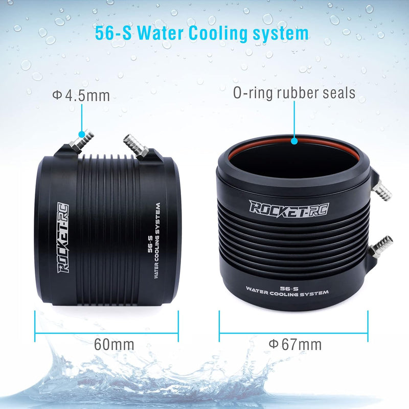 Load image into Gallery viewer, 5682 Brushless Rc Boat Motor, Surpass Hobby 910KV Brushless Motor with Cooling Set for RC Boat