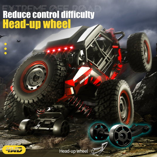 JJRC Remote 2.4G control high-speed car Pull off-road vehicles with LED highlight headlight Carbon brush magneto Strong power output