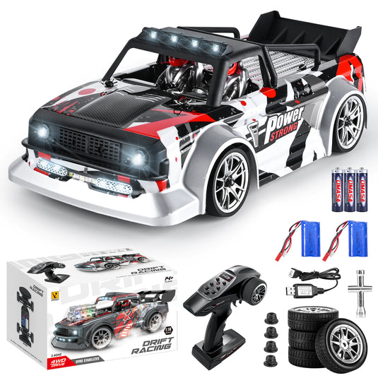 GUOKAI  Drift racing car 2.4G Remote control 4 Wheel Drive All Terrain with Led Light