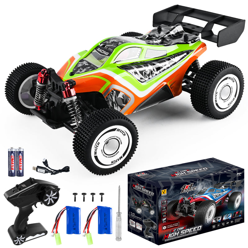 Load image into Gallery viewer, GUOKAI 1/16 The large tire High-speed Remote control Off-Road Vehicle, Adopts Four-Drive Force with Brushed Motor, Strong Power easy to deal with Various Terrains