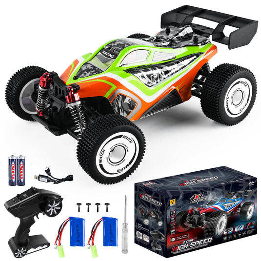 GUOKAI 1/16 The large tire High-speed Remote control Off-Road Vehicle, Adopts Four-Drive Force with Brushed Motor, Strong Power easy to deal with Various Terrains