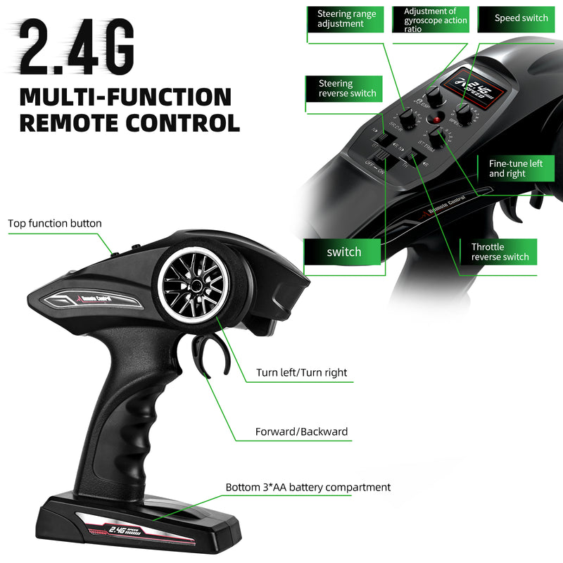Load image into Gallery viewer, GUOKAI Drift racing car 50KM/H High Speed 4 Wheel Drive Gyro Stabilized All Terrain with Led Light