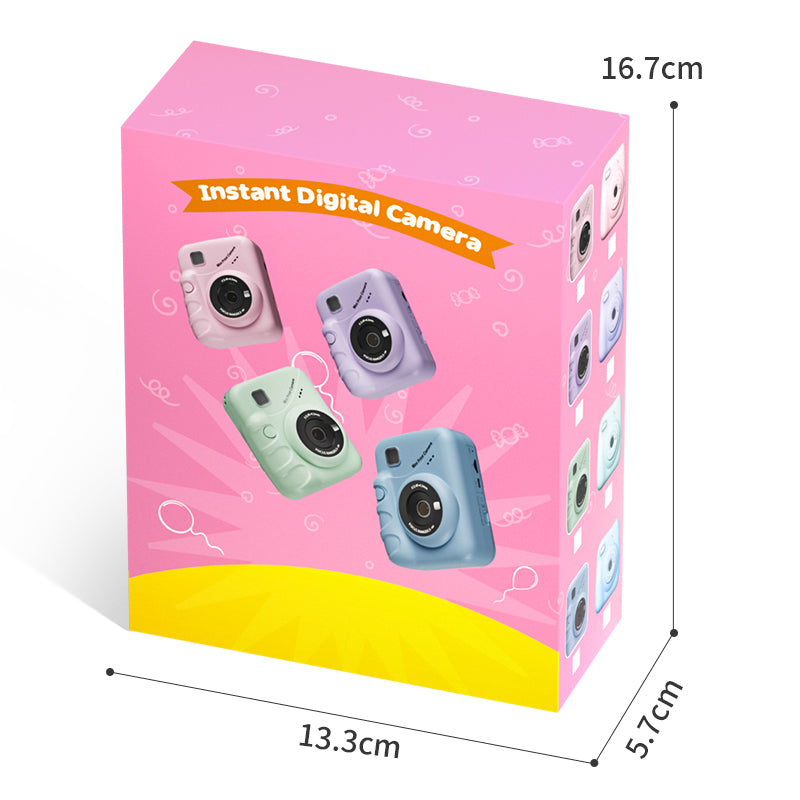 Load image into Gallery viewer, Instant Print Camera for Kids, 1080P HD Digital Video Camera with 10X Digital Zoom, 2.4-inch Screen, Portable MP3 Player, Zero Ink Thermal Paper, Creative DIY Birthday Gift for Boys and Girls