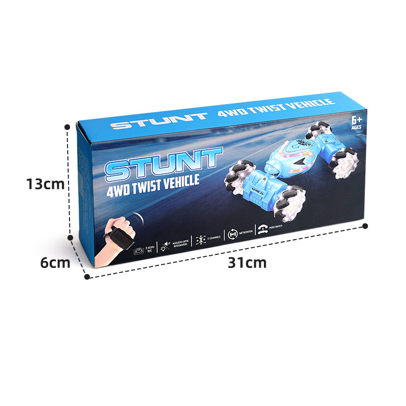 Load image into Gallery viewer, URGENEX RC Car Toys for Boys Girls 6-12, RC Stunt Car 2.4Ghz 4WD Remote Control Car with Lights Music Double Sided Flip 360° Rotate Off-Road, Birthday Xmas Gifts for Kids