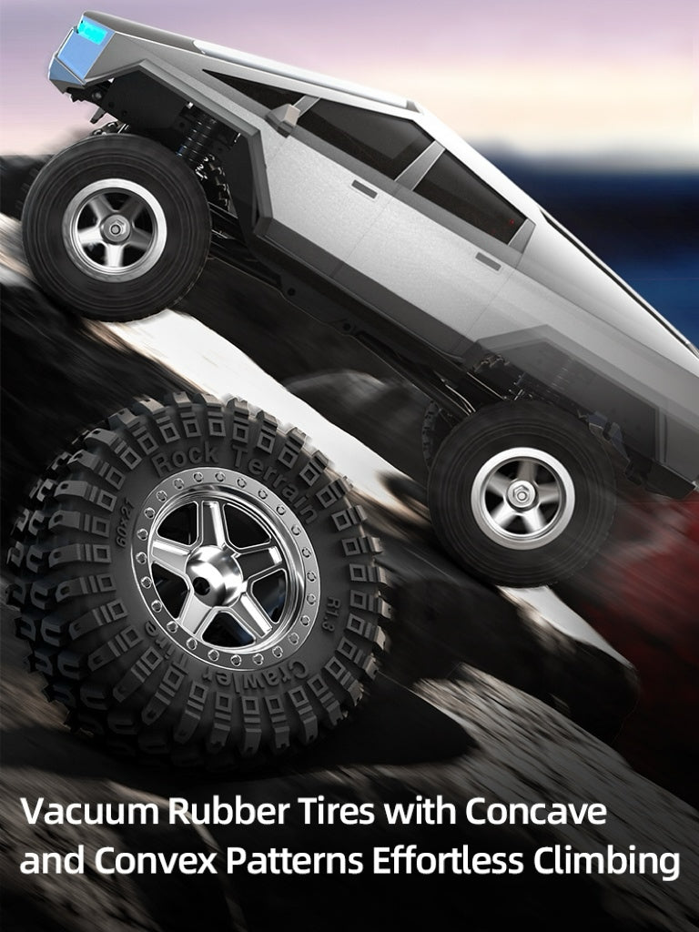 Load image into Gallery viewer, 1/18 Cybertruck Climbing Car 4WD OFF-ROAD Vehicle New Climbing Star Tow Speed Gearbox Mechanical Shift Through-Type Linked Headlights