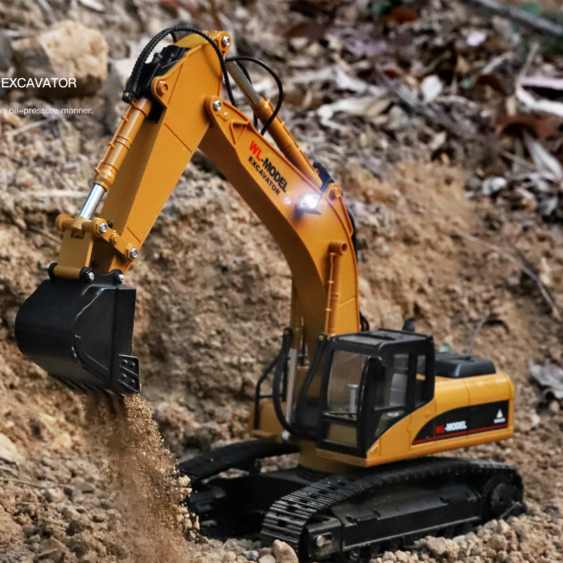Load image into Gallery viewer, WLtoys RC Excavator 1:16 Full Simulation Structure Design 2.4G Independent Control Alloy Crawler with Light and Sound