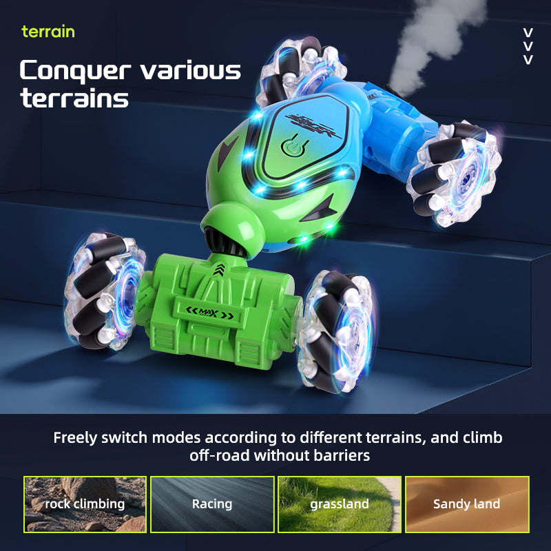 Load image into Gallery viewer, URGENEX RC Car Toys for Boys Girls 6-12, RC Stunt Car 2.4Ghz 4WD Remote Control Car with Lights Music Double Sided Flip 360° Rotate Off-Road, Birthday Xmas Gifts for Kids