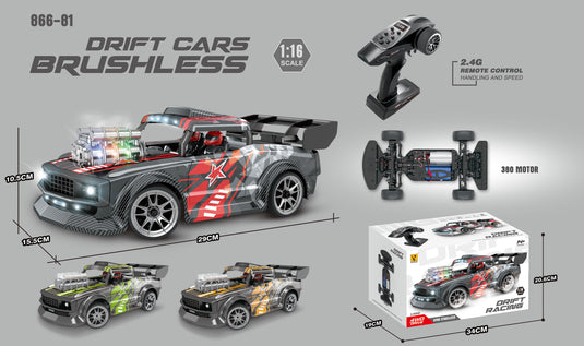 GUOKAI  Drift racing car 50KM/H High Speed 4 Wheel Drive Gyro Stabilized All Terrain with Led Light