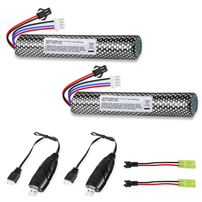 Load image into Gallery viewer, 11.1V 2000mAh Airsoft Battery Pack with SM2P Plug