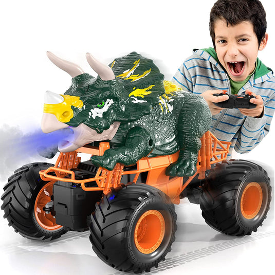 1/20 Scale Dinosaur Monster RC Car with LED Light and Sound Mist Spray Function 2303