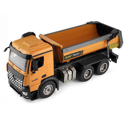 WLtoys 1:14 Scale RC Dump Truck High Simulation Analog Hydraulic Telescopic Design 45° Independent Control 2.4G Remote with Light and Sound