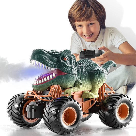 1/20 Scale Dinosaur Monster RC Car with LED Light and Sound Mist Spray Function 2302