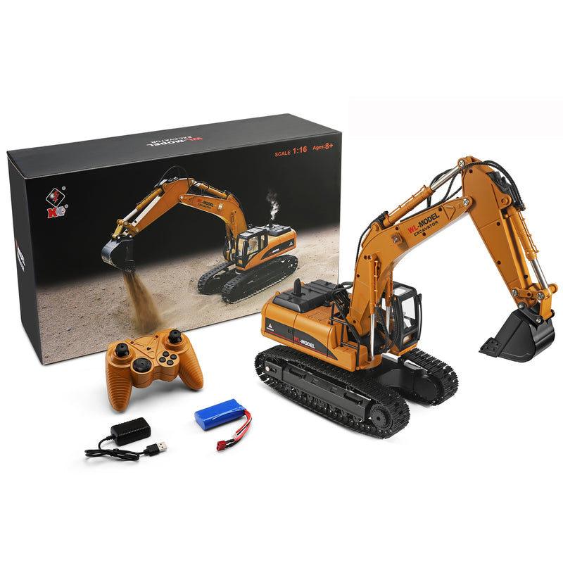 Load image into Gallery viewer, WLtoys RC Excavator 1:16 Full Simulation Structure Design 2.4G Independent Control Alloy Crawler with Light and Sound