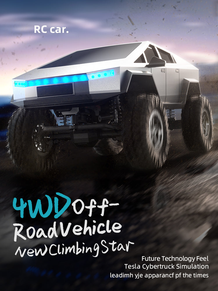 Load image into Gallery viewer, 1/18 Cybertruck Climbing Car 4WD OFF-ROAD Vehicle New Climbing Star Tow Speed Gearbox Mechanical Shift Through-Type Linked Headlights