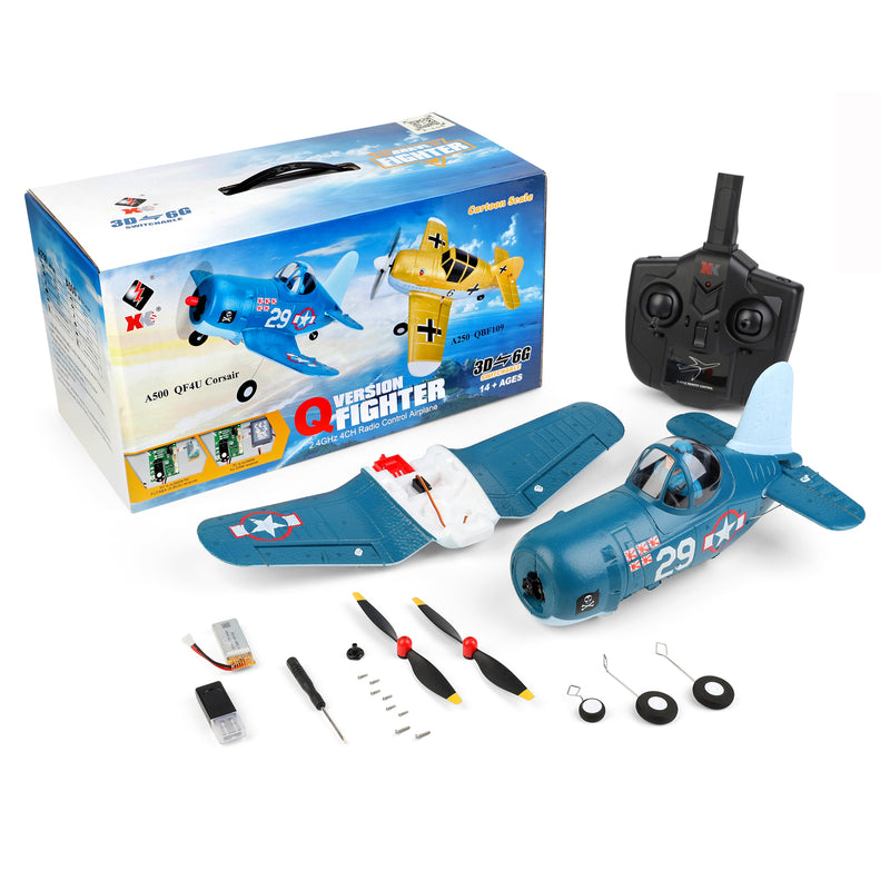 Load image into Gallery viewer, WLtoys A500 Airplane 350mm Wingspan Brave Fighter 3D/6G Axis Gyroscope 2.4G 4CH