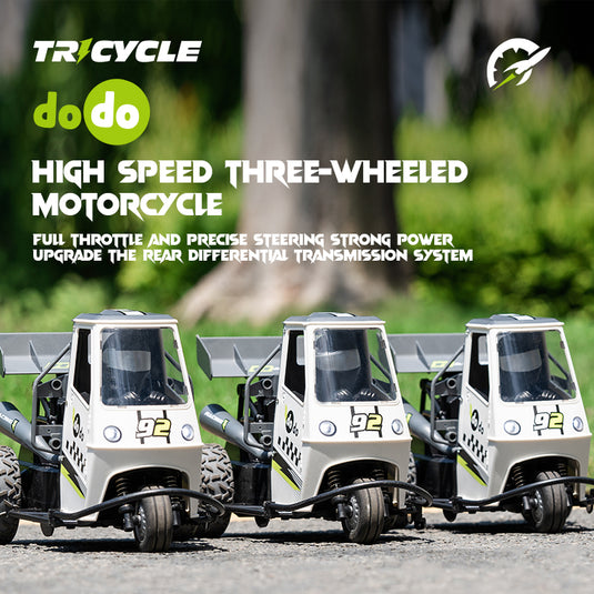 Remote Control Three Wheel Motorcycle Car 1:16 RC Motorcycle 22+KM/H with Light and Spray