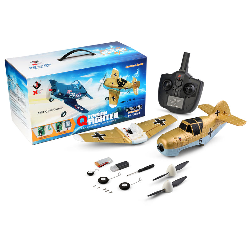 Load image into Gallery viewer, WLTOYS A250 BF-109 RC Airplane 2.4GHz 4CH 6-Axis Gyro RC Glider Aircraft