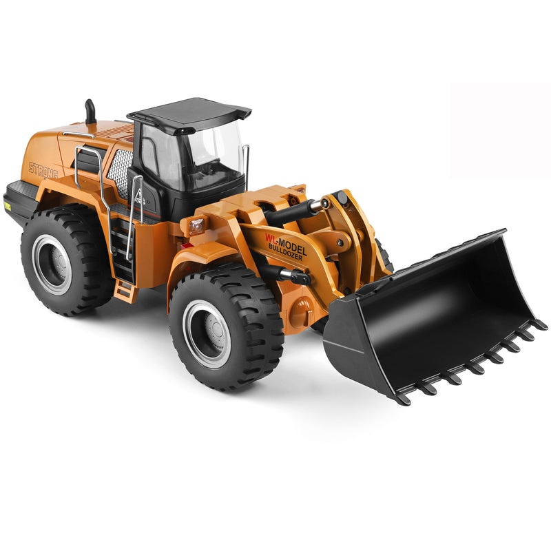 Load image into Gallery viewer, WLtoys RC Bulldozer 1:14 Scale High Simulation 2.4G Independent Control Analog Hydraulic Telescopic Design with Light and Sound